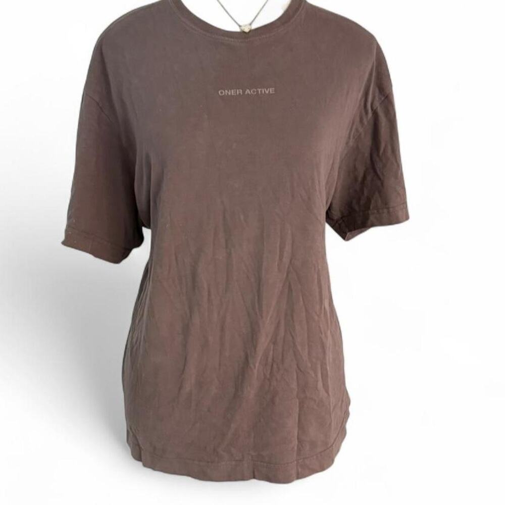 Oner Active Classic Mirror Graphic Oversized Brown Soft T Pump Cover size large